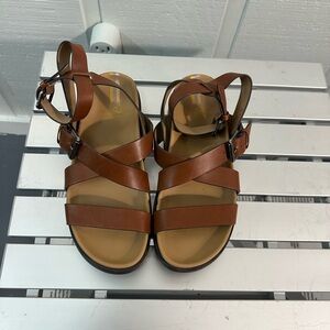 Sam Edelman Women's, Brown and Tan Eleanora Strapy Sandal Size 8.5 NWOT